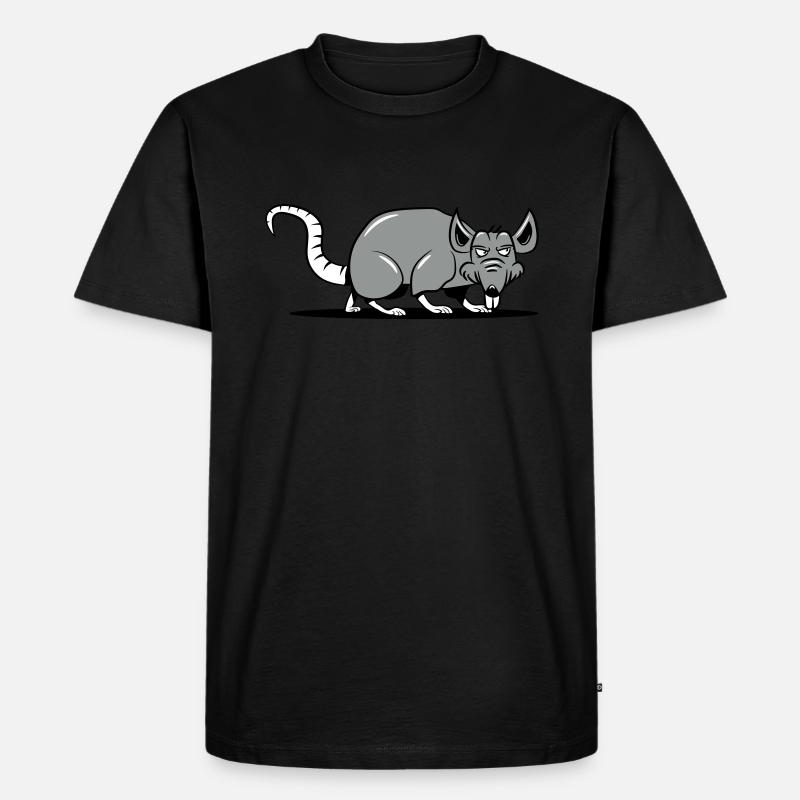 ratte böse schleichen - Männer Premium Bio T-Shirt - Schwarz