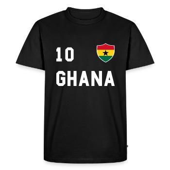 Ghana flag, gift - Men's Premium Organic T-Shirt - black - Front - Nico (187cm)