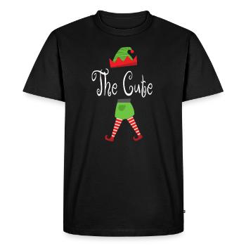 Elf lutin Noël cadeau groupe costume elfe - T-shirt Premium bio Homme - noir - Devant - Nico (187cm)