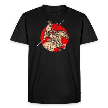 Amérindien Amérindien - T-shirt Premium bio Homme - noir - Devant - Nico (187cm)