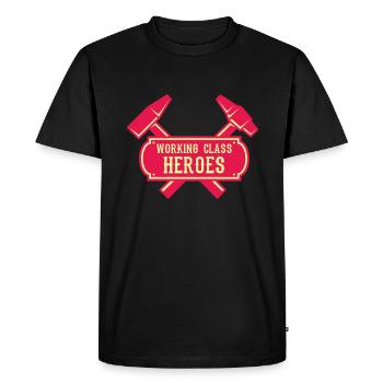 WORKING CLASS HERO Retro Mechanic Gift - Men's Premium Organic T-Shirt - black - Front - Nico (187cm)