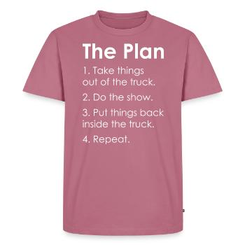 STAGEHAND CREW PLAN lighting technician gift - Men's Premium Organic T-Shirt - mauve - Front - Nico (187cm)
