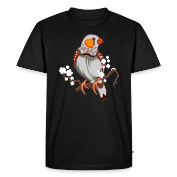 ZEBRAFINK CHERRY BLOSSOM Cadeau pour pinsons zébrés - T-shirt Premium bio Homme - noir - Devant - Nico (187cm)