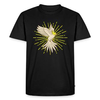 COCKATIEL IN FLIGHT Bird Gift - Men's Premium Organic T-Shirt - black - Front - Nico (187cm)