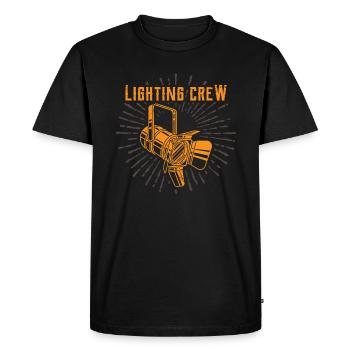 LIGHTING CREW light retro light technician gift - Men's Premium Organic T-Shirt - black - Front - Nico (187cm)