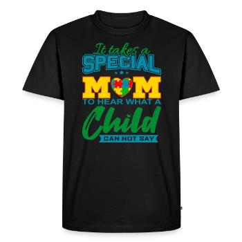 AUTISM MOM Cadeau de sensibilisation à l'autisme - T-shirt Premium bio Homme - noir - Devant - Nico (187cm)