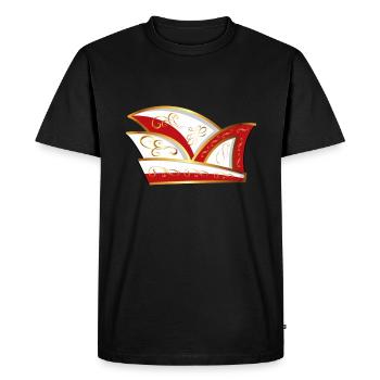 CASQUETTE DE COMITÉ CASQUETTE ROUGE BLANC CARNAVAL - T-shirt Premium bio Homme - noir - Devant - Nico (187cm)