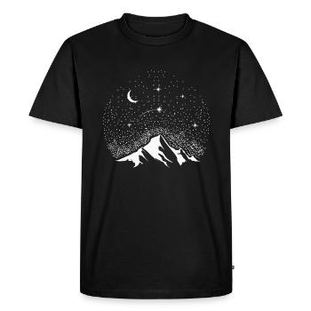 STARS MOUNTAINS space gift astronomy - Men's Premium Organic T-Shirt - black - Front - Nico (187cm)