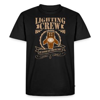 LIGHTING CREW Lichttechniker Show Geschenk Veranst - Männer Premium Bio T-Shirt - Schwarz - Vorne - Nico (187cm)