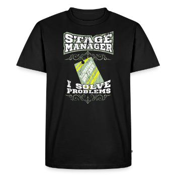 STAGE MANAGER STAGEMANAGER Afficher le plan d'événement cadeau - T-shirt Premium bio Homme - noir - Devant - Nico (187cm)