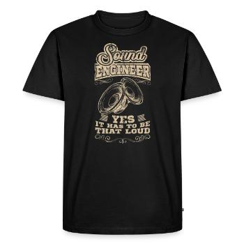 Ingénieur du son ingénieur du son cadeau d'équipage Toningen - T-shirt Premium bio Homme - noir - Devant - Nico (187cm)