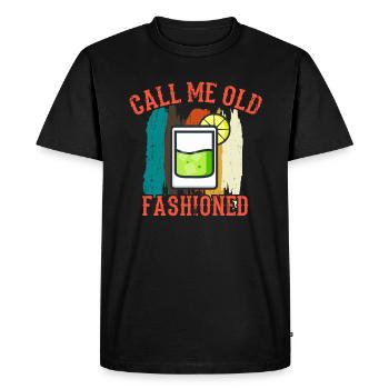 Cocktail cadeau barman pour barmaid COCKTAIL - T-shirt Premium bio Homme - noir - Devant - Nico (187cm)