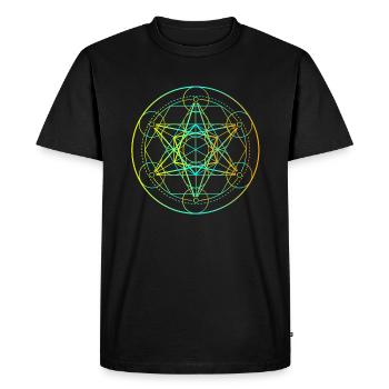 Mandala de cadeau de géométrie sacrée pour le yoga - T-shirt Premium bio Homme - noir - Devant - Nico (187cm)