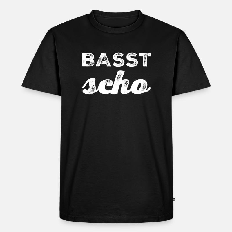 das passt so wie es ist - Männer Premium Bio T-Shirt - Schwarz