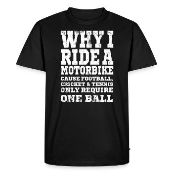 MOTO FUNNY cadeau motard pour motocyclistes - T-shirt Premium bio Homme - noir - Devant - Nico (187cm)