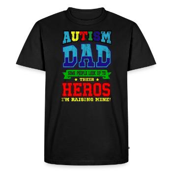 AUTIST DAD Cadeau de la Journée mondiale de l'autisme Autiste - T-shirt Premium bio Homme - noir - Devant - Nico (187cm)