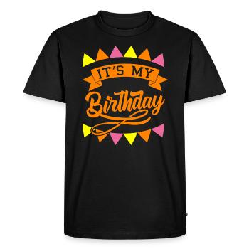 BIRTHDAY BOY birthday boy gift - Men's Premium Organic T-Shirt - black - Front - Nico (187cm)