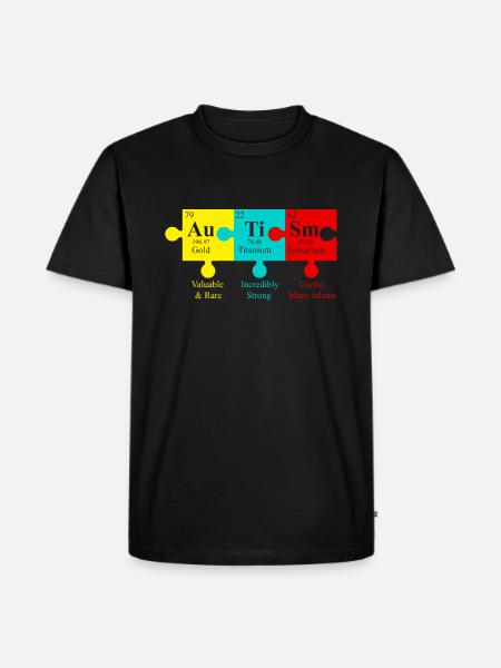AUTISMUS SPRUCH Welt Autismus Tag Geschenk - Herre Premium økologisk T-shirt - sort
