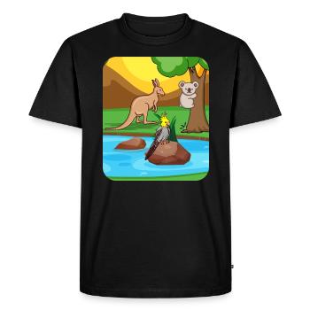 NYMPHENSITTICH Grand-Perruche Cadeau - T-shirt Premium bio Homme - noir - Devant - Nico (187cm)