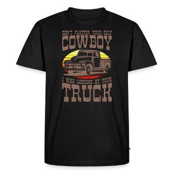 PICKUP PICKUP DRÔLE PICK-UP US voitures de collection us car - T-shirt Premium bio Homme - noir - Devant - Nico (187cm)