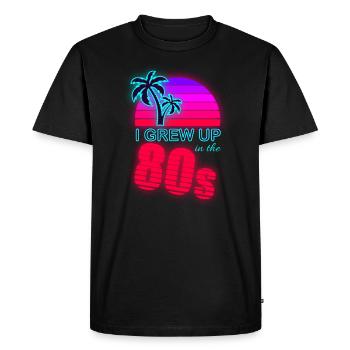 80 Retro 80 Outfir 80 Mottoparty années 80 - T-shirt Premium bio Homme - noir - Devant - Nico (187cm)
