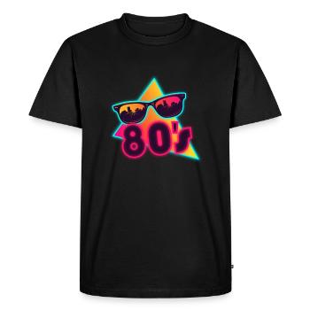 80s Sunglasses 80s Outfir 80s Theme Party 80s - Men's Premium Organic T-Shirt - black - Front - Nico (187cm)