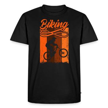 MOUNTAIN BIKE DOWNHILL VTT - T-shirt Premium bio Homme - noir - Devant - Nico (187cm)