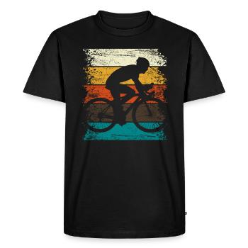 RENNRAD RETRO road cyclist Gravelbike road bike - Men's Premium Organic T-Shirt - black - Front - Nico (187cm)