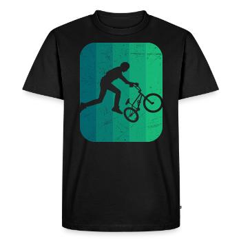 BMX BAR SPIN BMX coureur vélo BMX bike BMX - T-shirt Premium bio Homme - noir - Devant - Nico (187cm)