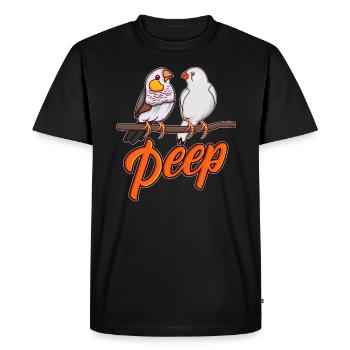 Zebra finches PEEP Zebrafinch magnificent finches - Men's Premium Organic T-Shirt - black - Front - Nico (187cm)