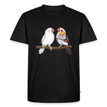 Zebra finches zebra finch magnificent finches bird lovers - Men's Premium Organic T-Shirt - black - Front - Nico (187cm)