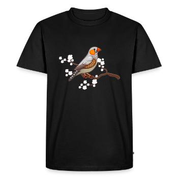 Zebrafinch Zebra finches magnificent finches bird lovers - Men's Premium Organic T-Shirt - black - Front - Nico (187cm)