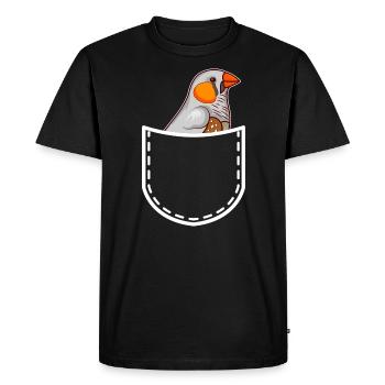 Zebrafinch Zebra finches magnificent finches bird lovers - Men's Premium Organic T-Shirt - black - Front - Nico (187cm)