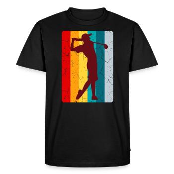 GOLF RETRO Golfer Outfit Golfers Golfers - Men's Premium Organic T-Shirt - black - Front - Nico (187cm)