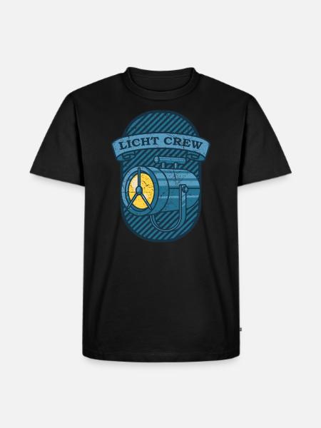 Licht Crew Theater Lichttechniker - Männer Premium Bio T-Shirt - Schwarz