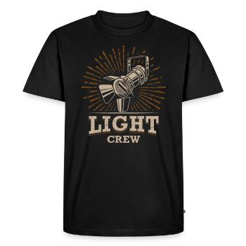 LIGHT CREW Lichttechnik Lichttechniker - T-shirt Premium bio Homme - noir - Devant - Nico (187cm)