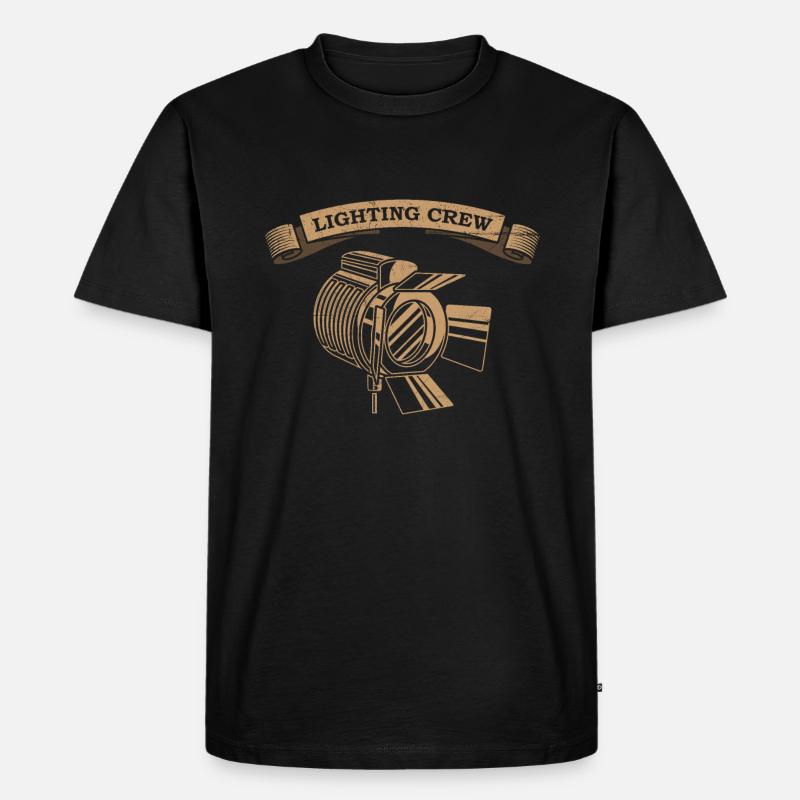 LIGHTING CREW Lichttechniker - Männer Premium Bio T-Shirt - Schwarz