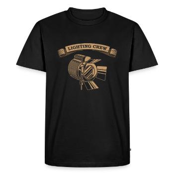 LIGHTING CREW Éclairageur éclairage technicien - T-shirt Premium bio Homme - noir - Devant - Nico (187cm)