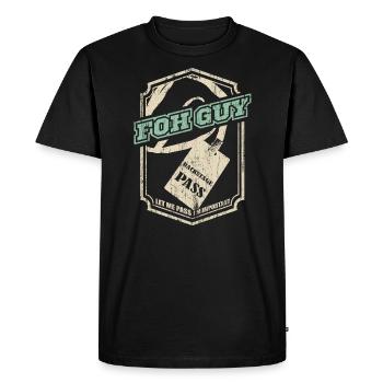 Techniciens du son Dicta teurs - T-shirt Premium bio Homme - noir - Devant - Nico (187cm)