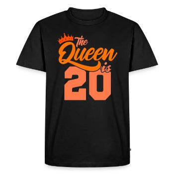 Birthday QUEEN 20 anniversaires de la sœur 20 ans - T-shirt Premium bio Homme - noir - Devant - Nico (187cm)