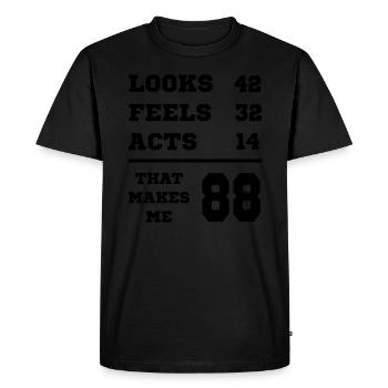 88 ANS VIEUX 88 anniversaire Grand-père Drôle - T-shirt Premium bio Homme - noir - Devant - Nico (187cm)