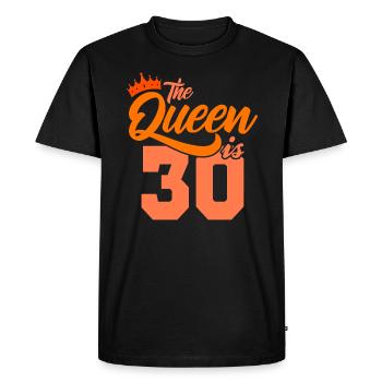 BIRTHDAY QUEEN 30 Birthday Mom 30 years - Men's Premium Organic T-Shirt - black - Front - Nico (187cm)
