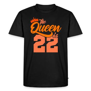 BIRTHDAY QUEEN 22 birthday sister 22 years - Men's Premium Organic T-Shirt - black - Front - Nico (187cm)