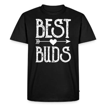 Best Buds Best Friend Friendship Sayings - Men's Premium Organic T-Shirt - black - Front - Nico (187cm)