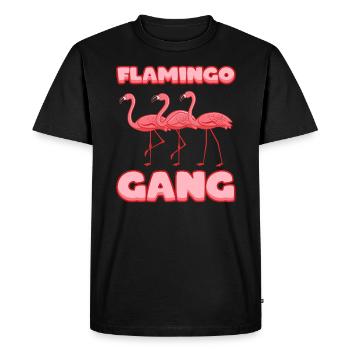 Flamingo Gang Malle Party Groupe femmes - T-shirt Premium bio Homme - noir - Devant - Nico (187cm)