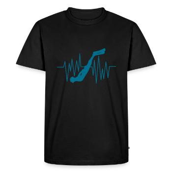 Freediving Heartbeat Freediver Apnea Divers - Men's Premium Organic T-Shirt - black - Front - Nico (187cm)