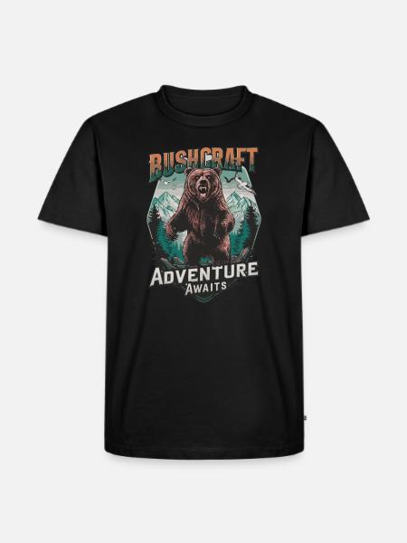 Bushcraft - Männer Premium Bio T-Shirt - Schwarz