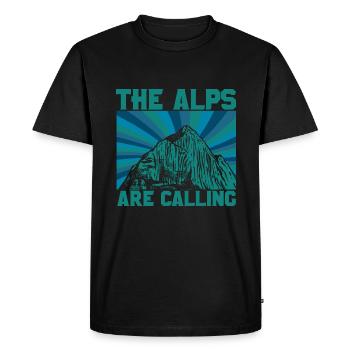 Alps Mountains - Men's Premium Organic T-Shirt - black - Front - Nico (187cm)