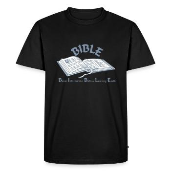 bible - T-shirt Premium bio Homme - noir - Devant - Nico (187cm)