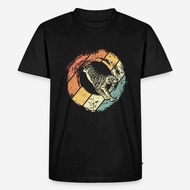 Tiger - Männer Premium Bio T-Shirt - Schwarz